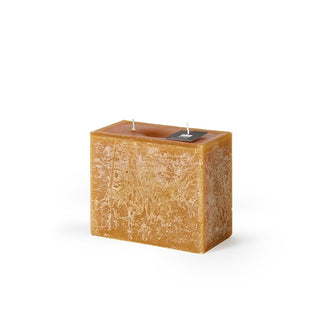 Rectangle 2-Wick Pillar Candle - Chamois