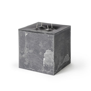 Square 4 Wick Pillar Candle - Anthracite
