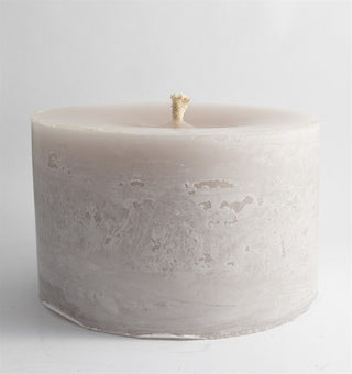 Round 1-Wick Pillar Candle - Linen, 9" Diameter