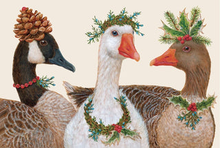 Festive Geese Placemat - Set of 24