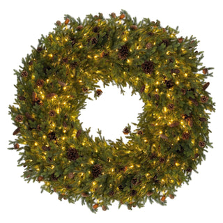 Pre-Lit Fir Christmas Wreath - 5ft