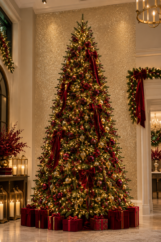 Pre-Lit Fir Christmas Tree - 9ft