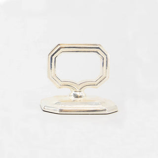 Napkin Ring with Place Card Holder - Silver