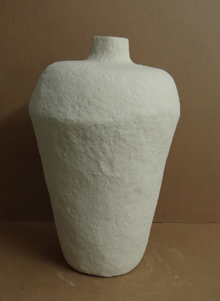 Paper Mache Vase - Off-White, 23.5"