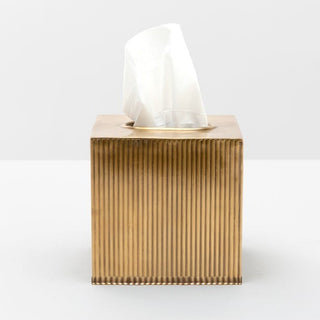 Redon Tissue Box, Antique Brass
