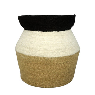 Seagrass Basket - Black, White, & Natural