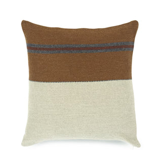 The Highland Stripe Pillow Cover in Leather - 20x20